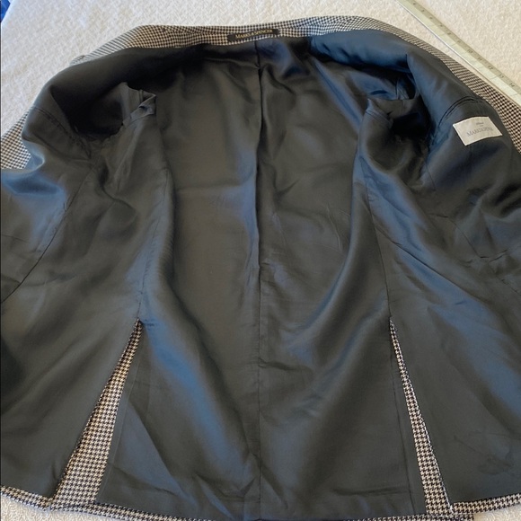 Marks & Spencer Cashmere Wool Black and White Houndstooth Blazer Short classic - Picture 13 of 16